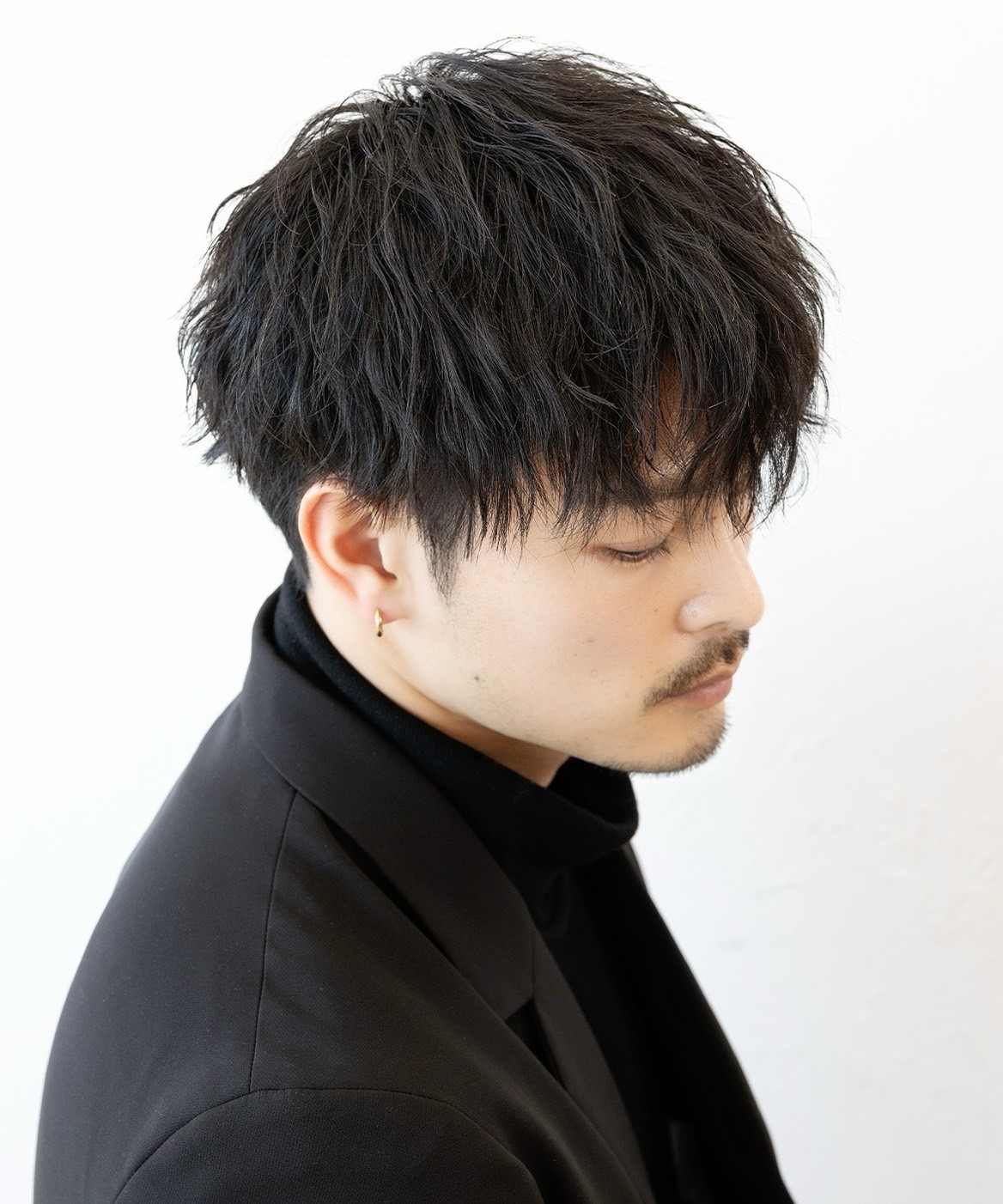 ふんわり質感パーマで骨格矯正ヘア　ななめ